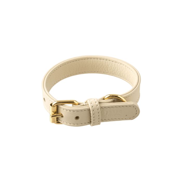 Нашийник шкіряний для собак білий розмір 35-2, Perro Collection