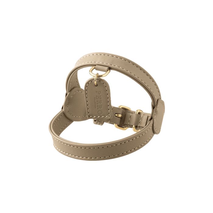 Шлея шкіряна для собак бежева розмір M, Perro Collection Шлея шкіряна для собак бежева розмір M, Perro Collection