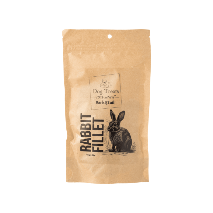 Корм для собак сухий додатковий ласощі чипси з філе кролика 50г, Bark&Tail