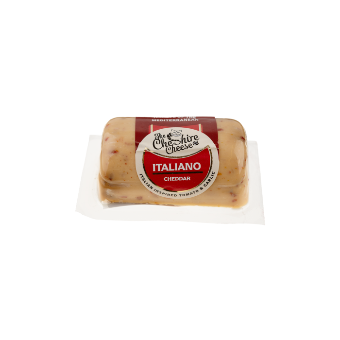 Сир твердий з коров'ячого молока Італьяно з томатом та часником 145г, Cheshire Cheese