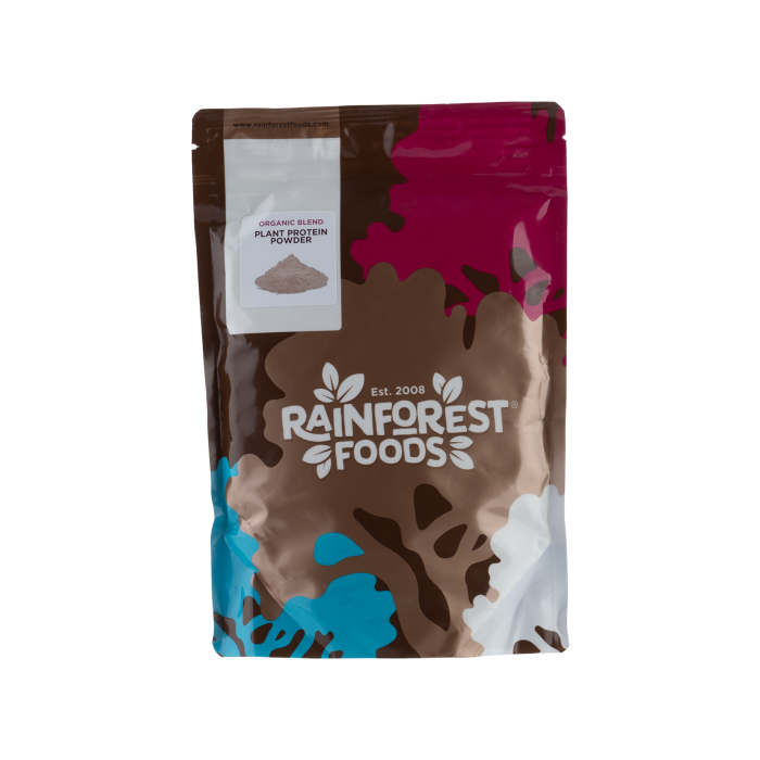 Протеїновий порошок із коноплі, гороху і рису, суміш органічна 250г, Rainforest Foods Протеїновий порошок із коноплі, гороху і рису, суміш органічна 250г, Rainforest Foods