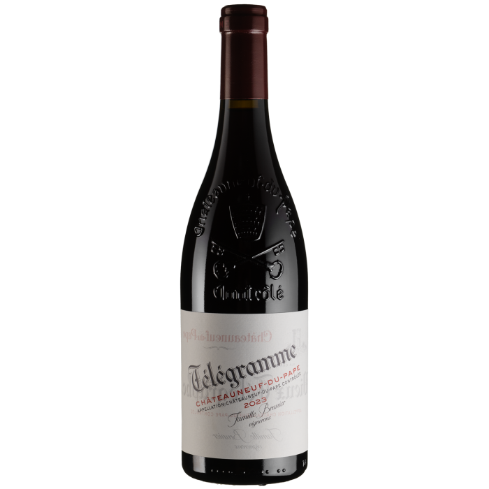 Вино Vieux Telegraphe Chateauneuf-du-Pape Telegramme / Шатоньоф-дю-Пап Телеграм 2023, червоне сухе, 0.75 л Вино Vieux Telegraphe Chateauneuf-du-Pape Telegramme / Шатоньоф-дю-Пап Телеграм 2023, червоне сухе, 0.75 л