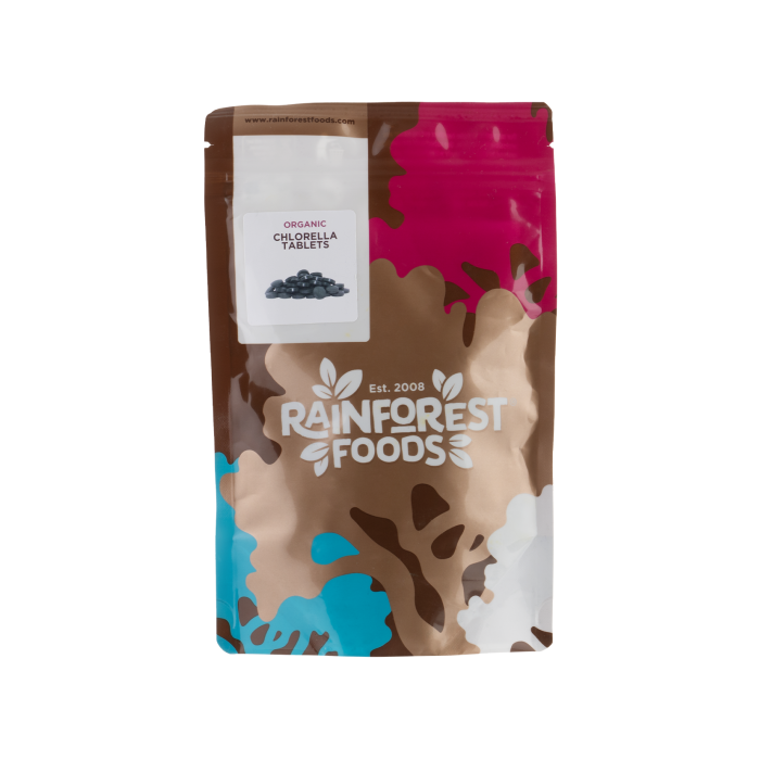 Дієтична добавка в таблетках Хлорела органічна 180шт, Rainforest Foods
