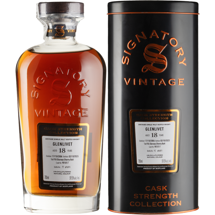 Віскі Signatory Glenlivet Cask Strength, 0.7 л