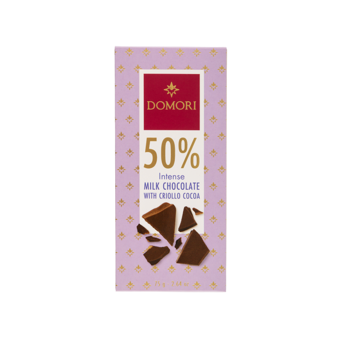 Шоколад молочний 50% 75г, Domori