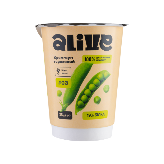 Крем-суп гороховий класичний швидкого приготування 35г, Alive