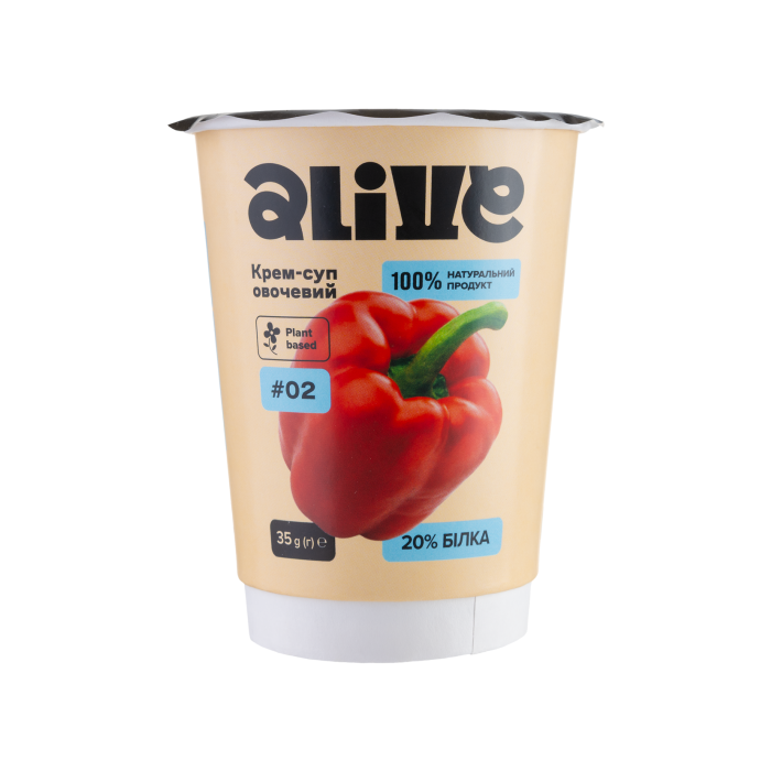 Крем-суп овочевий швидкого приготування 35г, Alive