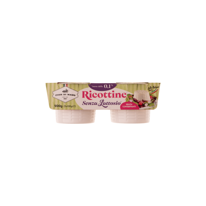 Сир м’який з коров'ячого молока Рикота безлактозна 2x100г, Fior di Maso