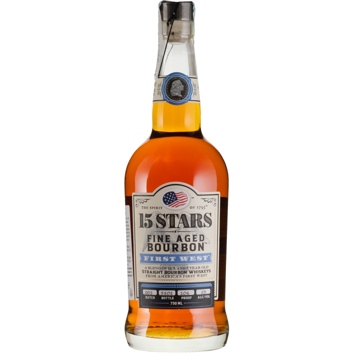 Бурбон 15 Stars First West Bourbon, 0.75 л