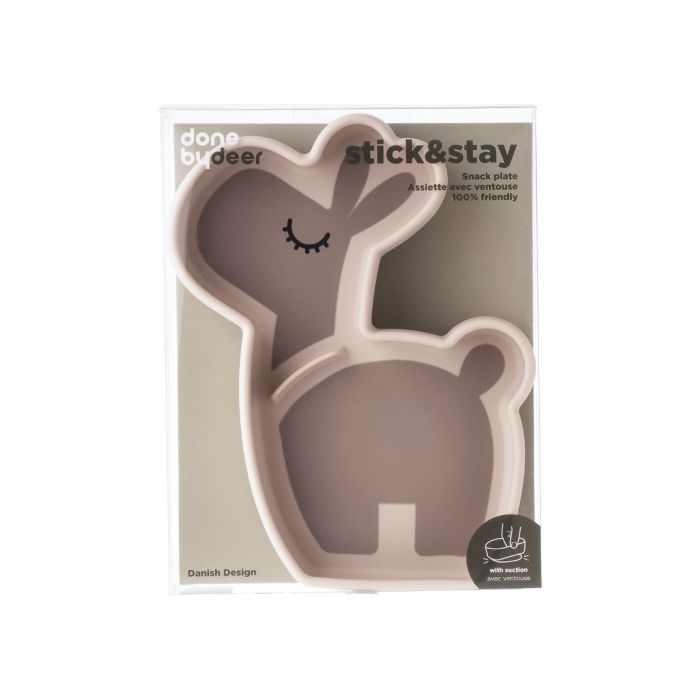 Тарілка силіконова з присоскою пісочного кольору Stick & Stay Lalee, Done by Deer Тарілка силіконова з присоскою пісочного кольору Stick & Stay Lalee, Done by Deer