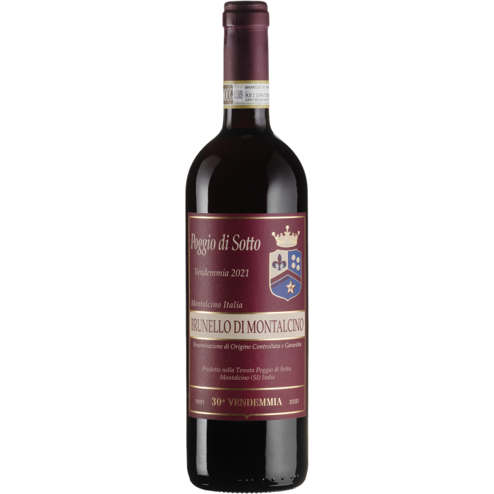 Вино Poggio di Sotto Brunello di Montalcino / Брунелло ді Монтальчіно 2021, червоне сухе, 0.75 л