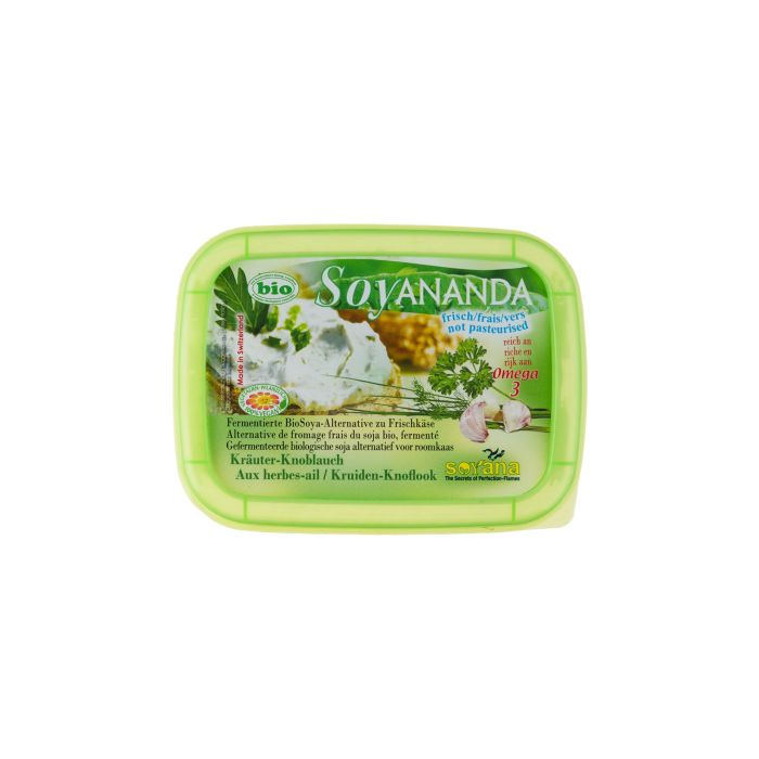 Продукт рослинний Крем чіз з тофу з травами та часником органічний 140г, Soyana Продукт рослинний Крем чіз з тофу з травами та часником органічний 140г, Soyana