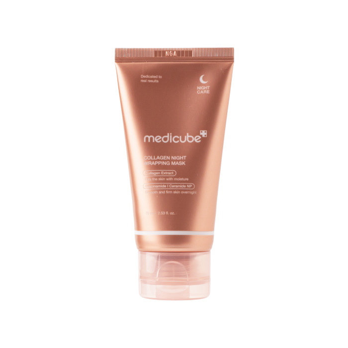 Маска для обличчя зміцнююча нічна колагенова 75мл Collagen night wrapping mask, Medicube