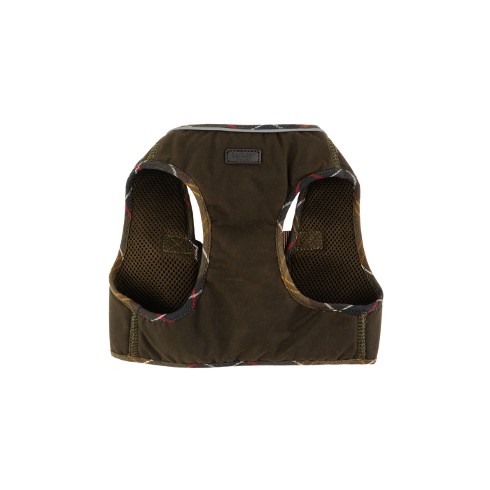 Шлея для собак з вощеної бавовни оливкового кольору розмір L, Barbour