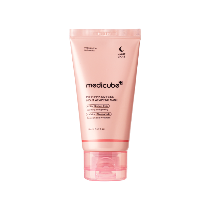 Маска-плівка нічна з полінуклеотидами та кофеїном 75мл PDRN Pink Caffeine Night Wrapping Mask, Medicube Маска-плівка нічна з полінуклеотидами та кофеїном 75мл PDRN Pink Caffeine Night Wrapping Mask, Medicube