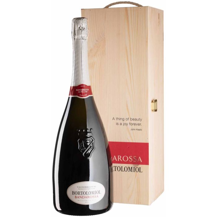 Ігристе Bortolomiol Bandarossa Valdobbiadene Prosecco Superiore, wooden box / Бандаросса Вальдобіадене Просекко Суперіоре, біле, 1.5 л