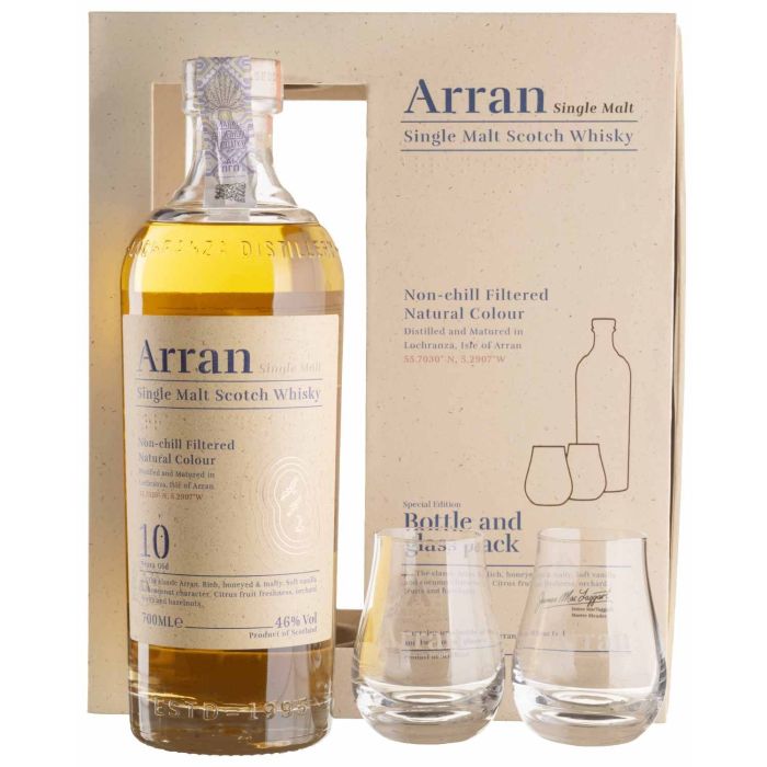 Віскі Arran 10yo + 2 glasses, gift box, 0.7 л