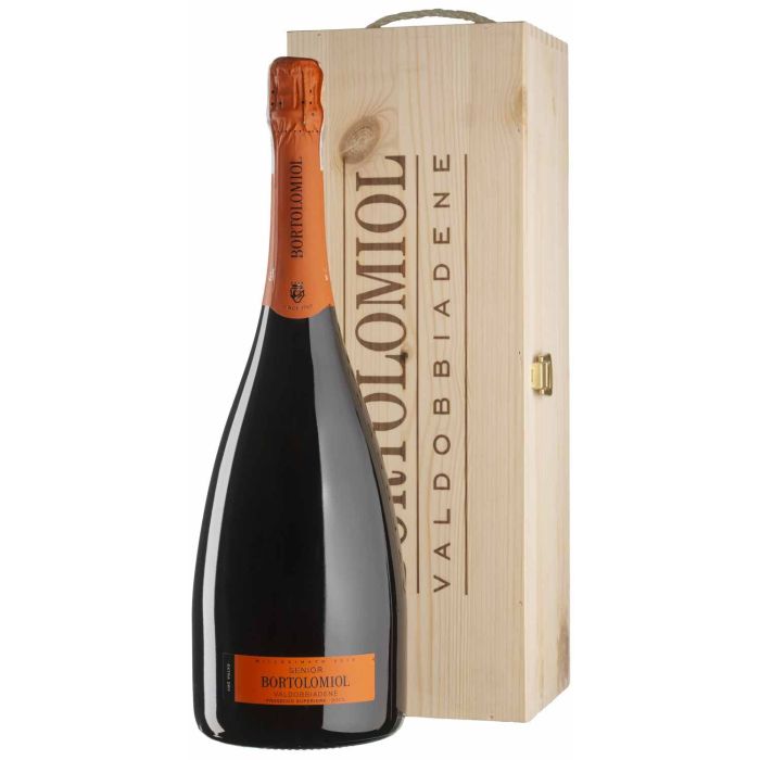 Ігристе Bortolomiol Senior Valdobbiadene Prosecco Superiore, wooden box / Сеньйор Вальдобіадене Просекко Суперіоре, біле, 1.5 л