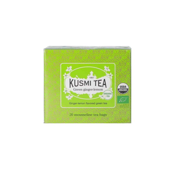 Чай зелений Імбир та Лимон органічний пакет. 20х2г, Kusmi Tea