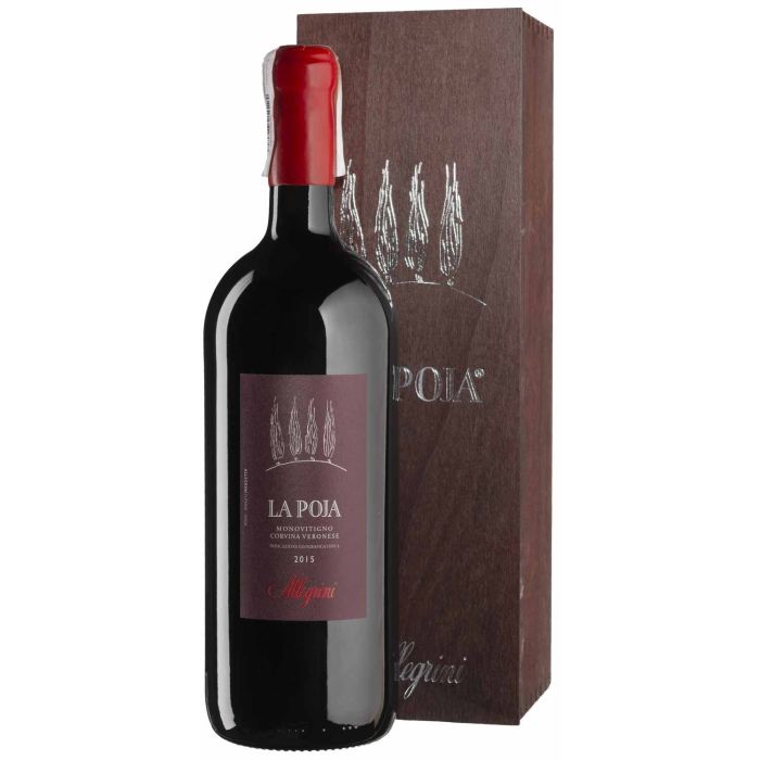 Вино Allegrini La Poja / Ла Поя, дерев'яна коробка 2015, червоне сухе, 1.5 л Вино Allegrini La Poja / Ла Поя, дерев'яна коробка 2015, червоне сухе, 1.5 л