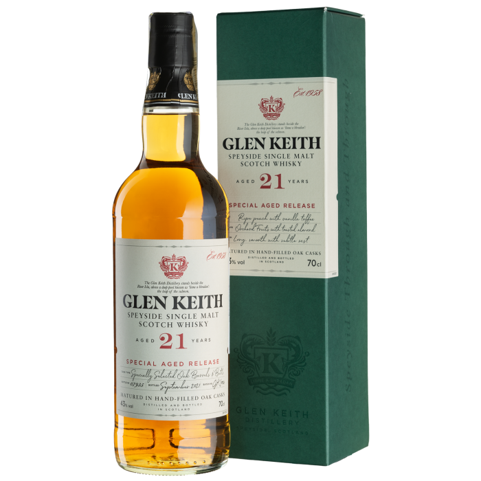 Віскі Glen Keith 21yo, gift box, 0.7 л