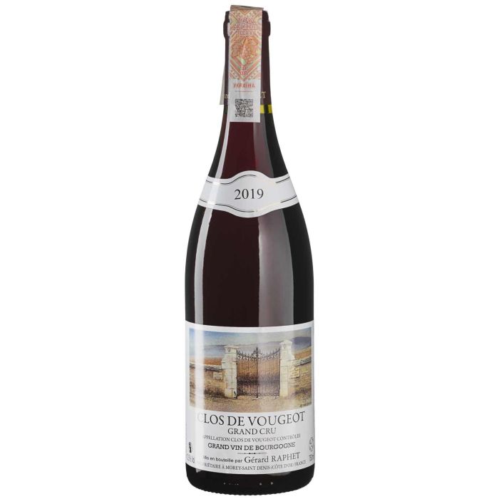 Вино Gerard Raphet Clos Vougeot / Кло Вужо 2019, червоне сухе, 0.75 л