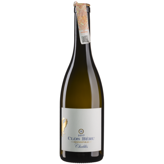 Вино Chateau de Beru Chablis Clos Beru Monopole / Шаблі Кло Беру Монополь 2017, біле сухе, 0.75 л