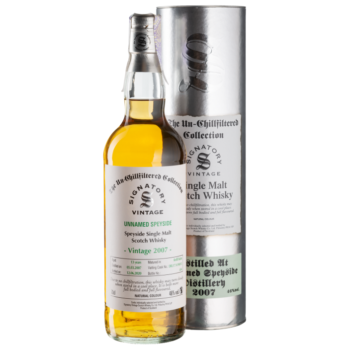 Віскі Signatory Unnamed Speyside, Tube, 0.7 л