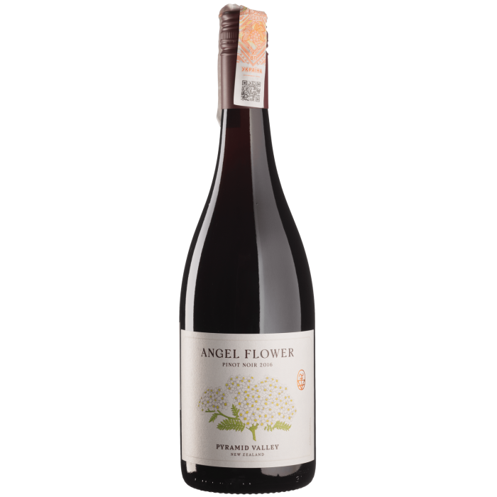 Вино Pyramid Valley Angel Flower Pinot Noir / Енжел Флавер Піно Нуар 2016, червоне сухе, 0.75 л Вино Pyramid Valley Angel Flower Pinot Noir / Енжел Флавер Піно Нуар 2016, червоне сухе, 0.75 л