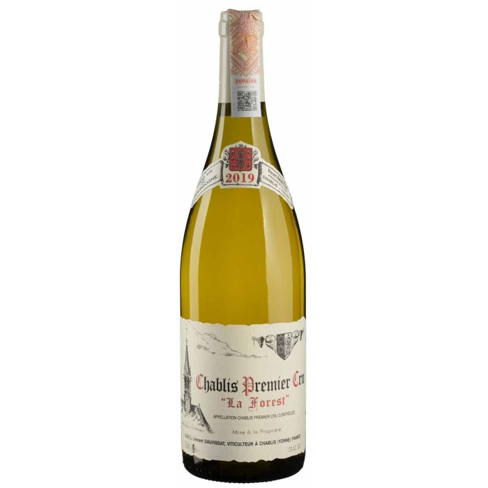 Вино Domaine Dauvissat Chablis Premier Cru La Forest / Шаблі Прем'єр Крю Ля Форест 2019, біле сухе, 0.75 л