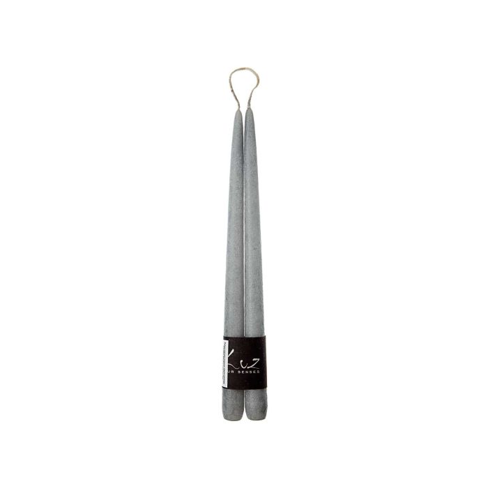 Свічка столова мишино-сірого кольору 2,2x30см 305 (2шт в уп) Luz Your Senses, Rasteli