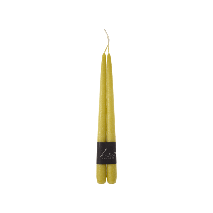 Свічка столова кольору ківі 2,2x30см 305 (2шт в уп) Luz Your Senses, Rasteli