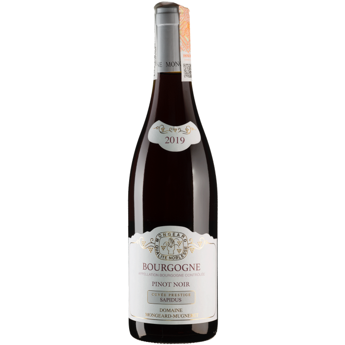 Вино Domaine Mongeard-Mugneret Pinot Noir Bourgogne Cuvee Sapidus / Піно Нуар Бургонь Кюве Сапідус 2019, червоне сухе, 0.75 л