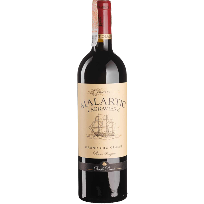 Вино Chateau Malartic-Lagraviere Chateau Malartic-Lagraviere Rouge / Шато Малартік Лагравієр Руж 2018, червоне сухе, 0.75 л
