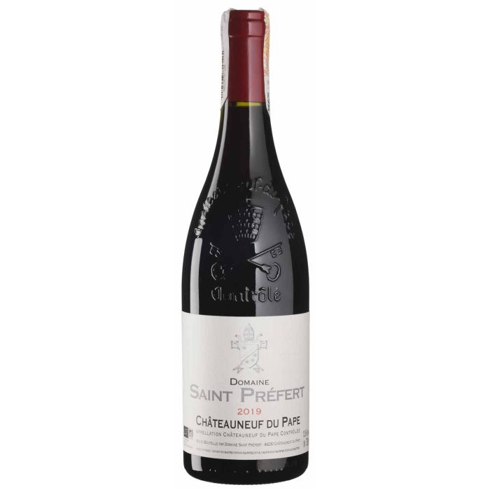 Вино Domaine Saint Prefert Chateauneuf du Pape / Шатоньоф дю Пап 2019, червоне сухе, 0.75 л