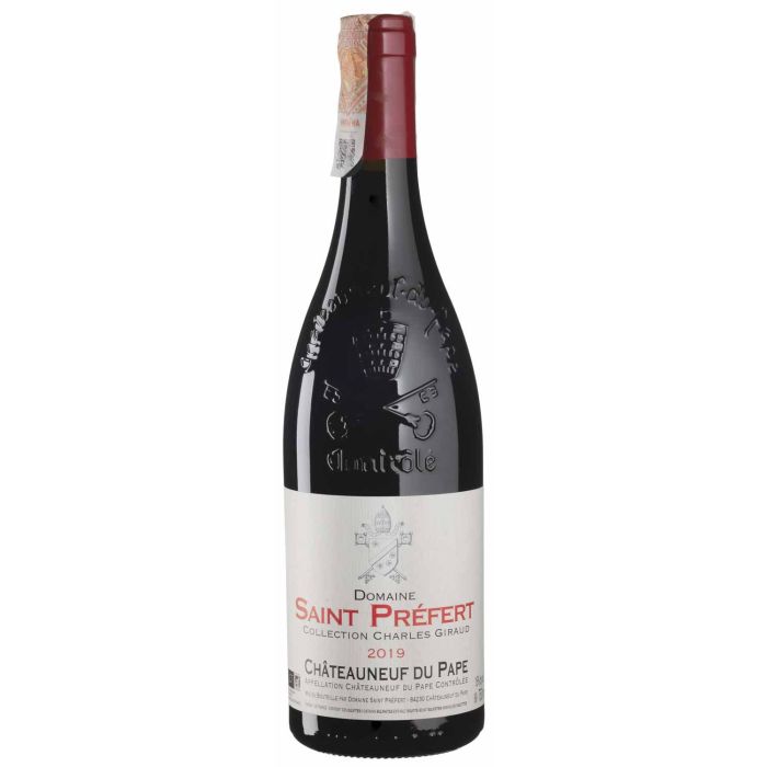 Вино Domaine Saint Prefert Chateauneuf du Pape Collection Charles Giraud / Шатоньоф дю Пап Коллекшн Шарле Жиро 2019, червоне сухе, 0.75 л