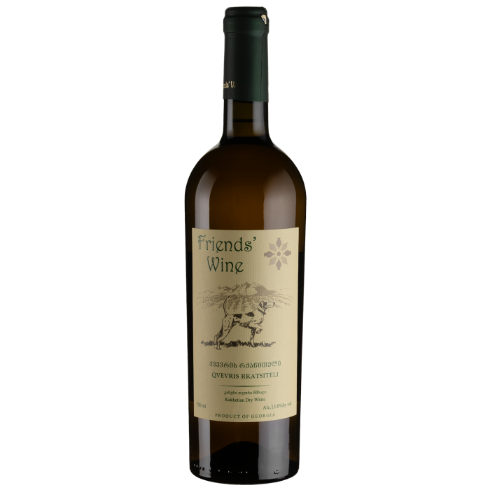 Вино Friends' wine Qvevris Rkatsiteli / Квевріс Ркацителі, біле сухе, 0.75 л