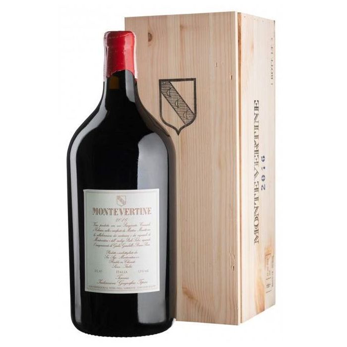 Вино Montevertine Montevertine, wooden box / Монтевертіне, дерев'яна коробка 2019, червоне сухе, 3 л