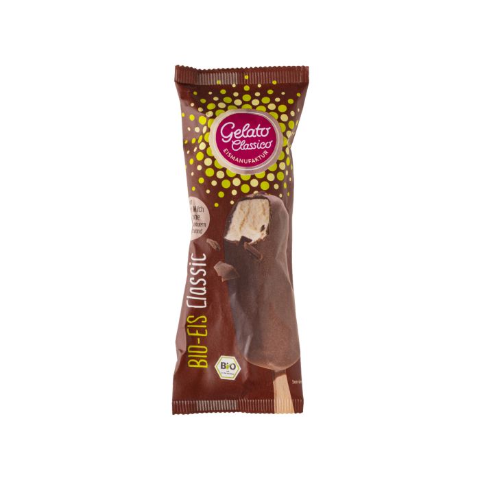 Морозиво з ваніллю в молочному шоколаді органічне 21% 90мл, Gelato Classico Морозиво з ваніллю в молочному шоколаді органічне 21% 90мл, Gelato Classico
