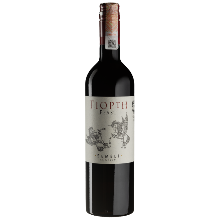 Вино Semeli ΓΙΟΡΤΗ FEAST Red / Гіорті Фіст 2019, червоне сухе, 0.75 л