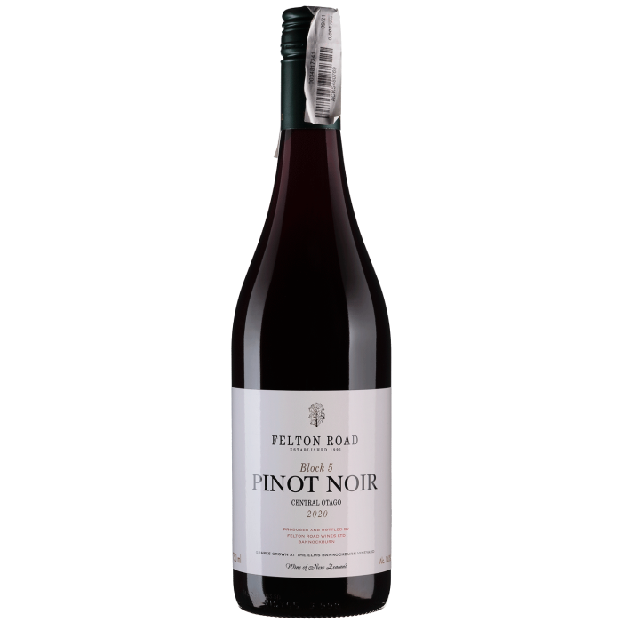 Вино Felton Road Pinot Noir Block 5 / Піно Нуар Блок 5 2021, червоне сухе, 0.75 л