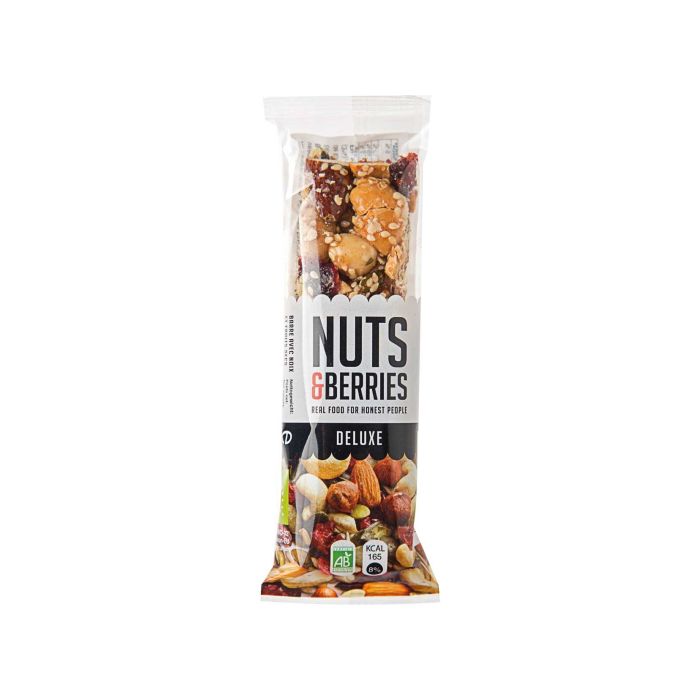 Батончик горіховий з журавлиною та насінням органічний 40г, Nuts&Berries