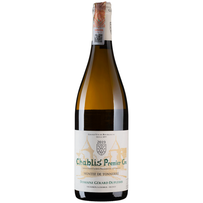 Вино Gerard Duplessis Chablis 1er Cru Montee de Tonnerre / Шаблі Прем'єр Крю Мунті де Тонер 2020, біле сухе, 0.75 л