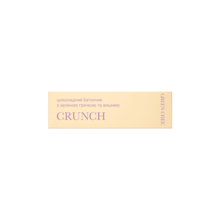 Батончик з зеленою гречкою та вишнею Кранч 50г, Green Chef