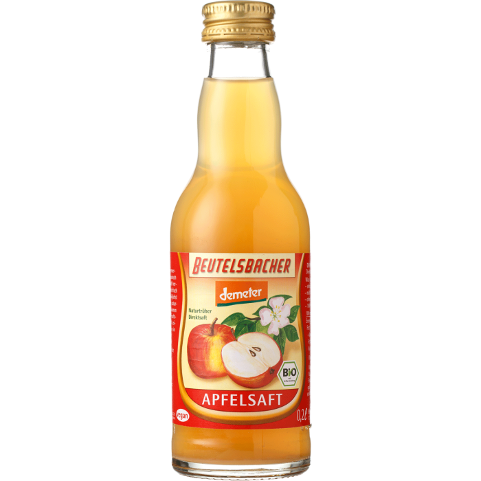 Сік яблучний органічний, Beutelsbacher 200мл