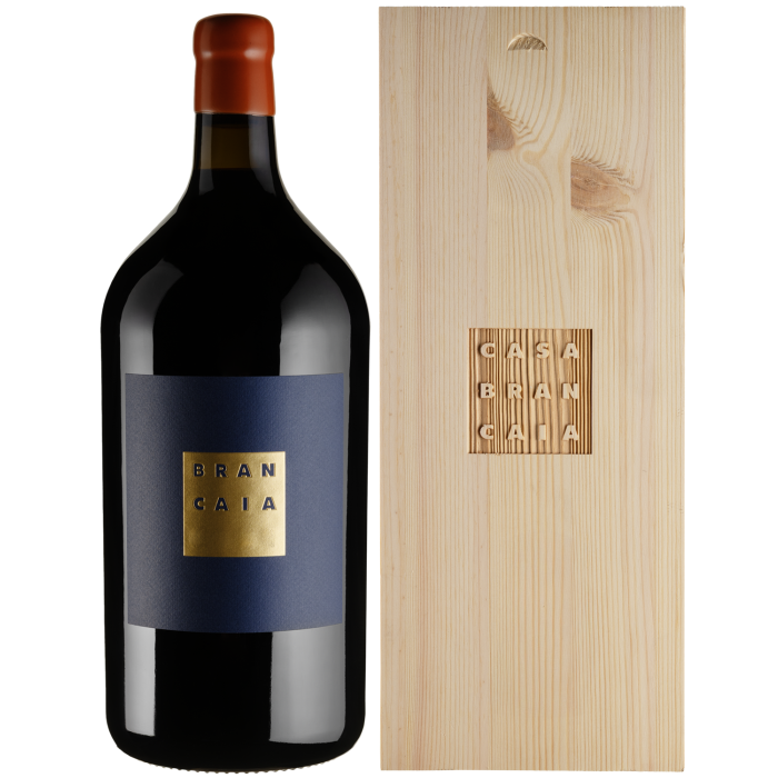 Вино Brancaia IL Blu, wooden box / Іль Блу, дерев'яна коробка 2021, червоне сухе, 3 л