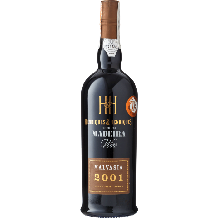 Мадера Henriques & Henriques Malvasia / Мальвазія 2001, біле солодке, 0.75 л