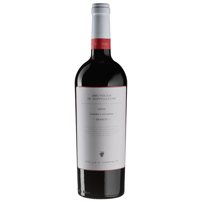 Вино Stella di Campalto Brunello di Montalcino Bosco / Брунелло ді Монтальчіно Боско 2018, червоне сухе, 0.75 л