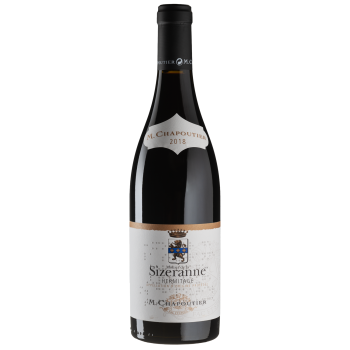 Вино Chapoutier Hermitage Monier de la Sizeranne Rouge / Ермітаж Мон'є де ла Сізерань Руж 2018, червоне сухе, 0.75 л