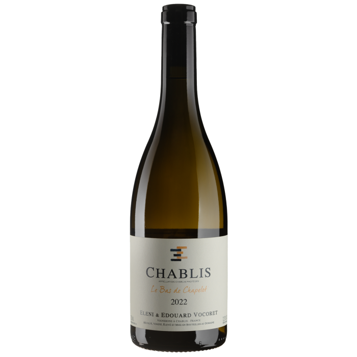 Вино Eleni et Edouard Vocoret Chablis Bas de Chapelot / Шаблі Ба де Шапело 2022, біле сухе, 0.75 л